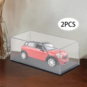 2 Pieces Model Car Display Cases 1/64 Transparent for Vehicles Diecast Cars - Picture 1 of 7