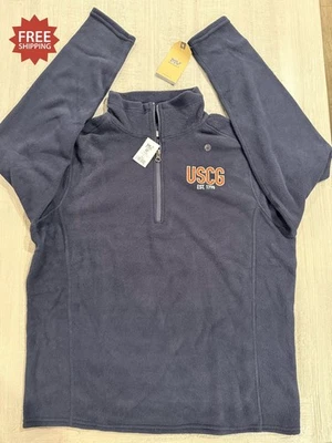 Chaqueta USCG Guardia Costera de los Estados Unidos 1/4 Cremallera Azul Marino - Talla M - MV Sport Nueva con Etiquetas Foto 1 de 4