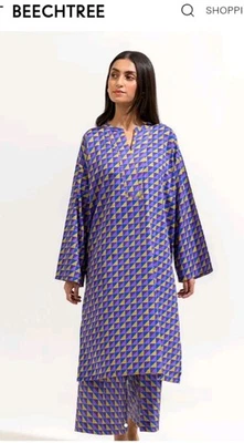Pakistani Beechtree Premium Lawn Shalwar Kameez 2 Piece Size 12 Bust 48" - Image 1 of 4