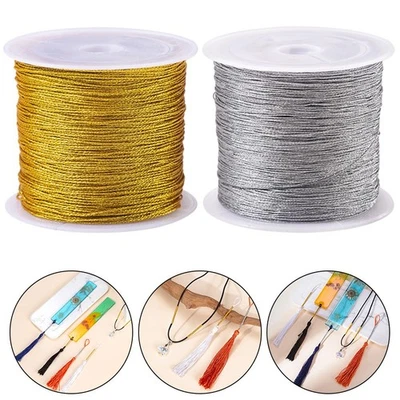 Gold Silberfaden DIY -Armband Halskette Kreative Geschenke Polyester+Haustier - Image 1 of 4