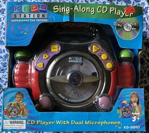 2002 Kids Station KARAOKE Sing Along CD Player Dual Microphone KS-9810 NOS*READ* - Picture 1 of 9