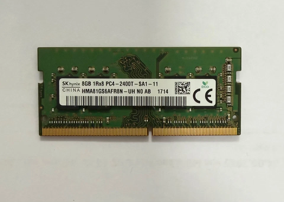 Arbeitsspeicher  Hynix RAM 8GB 1Rx8 PC4 - 2400T DDR4 - Bild 1 von 1