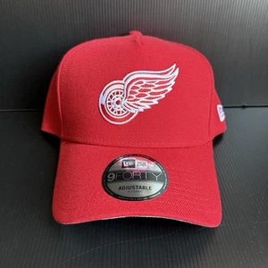 NUEVO CON ETIQUETAS New Era Detroit Red Wings 9Forty Rojo Marco A SnapBack Gorra Ajustable - Imagen 1 de 8