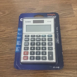 Casio MS-80B Tax and Exchange Calculator 8-Digit Portable Desktop LCD MS80B - Picture 1 of 2