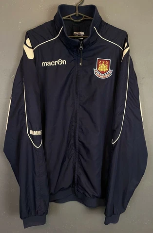 MEN'S MACRON FC WEST HAM UNITED TRACK JACKET TRAINING SOCCER FOOTBALL SIZE XL Cover