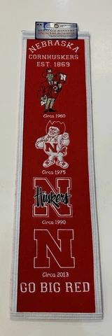 Nebraska Cornhuskers NCAA Winning Streak Embroidered Heritage Banner! Cover