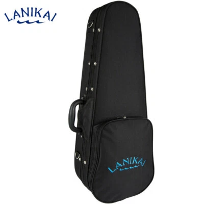 Lanikai FC-LT Black Nylon Foam Ukulele Logo Case Tenor Size with Straps - Image 1 of 4