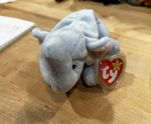 TY Beanie Baby - PEANUT the Elephant (light blue) (9 inch) - MWMT's P.E Pellets - Picture 1 of 7