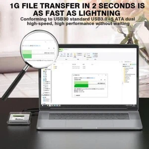 2,5" SATA USB 3.0 Klar Festplatte Disk HDD SSD Gehäuse Extern US Laptop R5E7 - Bild 1 von 11