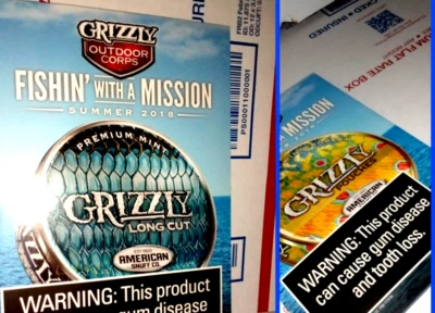 Anuncio de tabaco GRIZZLY Fishin With A Mission Outdoor Corps verano de 2018  Foto 1 de 4