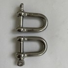 2 X 8mm Polished 304 Stainless Steel D Shackles. 625kg W.L.L. NEW. Free Post!
