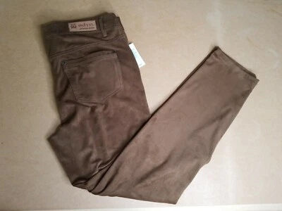 NUEVO CON ETIQUETAS ODYN Mujer 14 Marrón Terciopelo Suave Elástico 5 Bolsillos Pantalones  Foto 1 de 4
