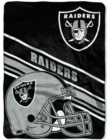 Las Vegas Raiders NFL Royal Plush Raschel Super Soft Throw Blanket 60"x 80" Cover