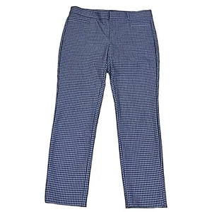 NEW Banana Republic Sloan Blue Houndstooth Straight Leg Chino Pants Mid Rise 6 - Picture 1 of 9