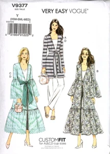 Vogue V9377 Misses Tiered Light Jacket Size XS to M Uncut Sewing Pattern - Picture 1 of 2