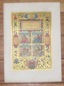 RENAISSANCE Peinture Giulo Clovio RACINET LITHOGRAPHIE Art Decoratif Deco 1870 - Picture 1 of 2