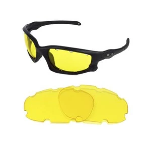 NEW REPLACEMENT NIGHT VISION YELLOW VENTED LENS 4 OAKLEY SPLIT JACKET SUNGLASSES - Picture 1 of 5