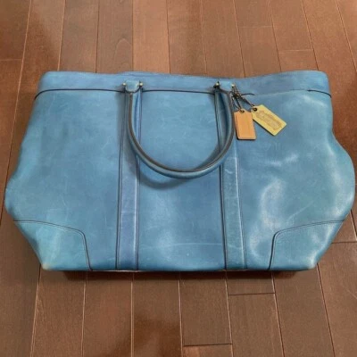 Vintage Old COACH Bleecker Legacy Weekend Tote Light Blue 70487 Used - Image 1 of 4