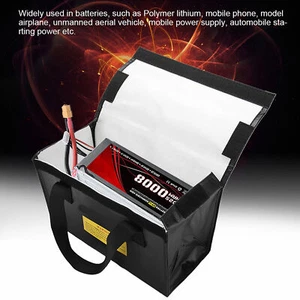 (Black)Explosionproof Lipo Battery Safe Bag Large Space Charging Batteries S HG - Picture 1 of 12