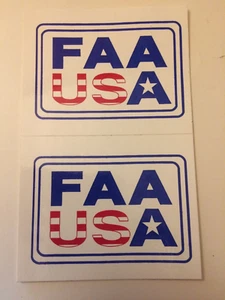 Cartolina 2 adesivi FAA USA~Amministrazione federale dell'aviazione~INUTILIZZATA~33/4x3" sticker - Foto 1 di 2