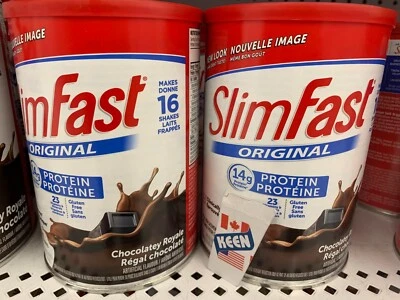 CANTIDAD:2), SlimFast Original Mezcla de Batido de Repuesto de Comida Chocolate 530 g, Exp:2026JL Foto 1 de 4