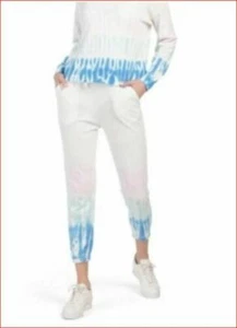 Splendid women sweatpants RS1A18X MTY cotton blend white pockets sz S - Picture 1 of 9
