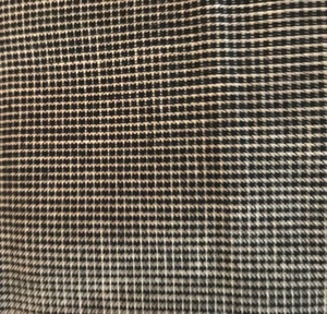 Black and Cream Woven Gingham Fabric Small Checks 29" X 18" W - Picture 1 of 5