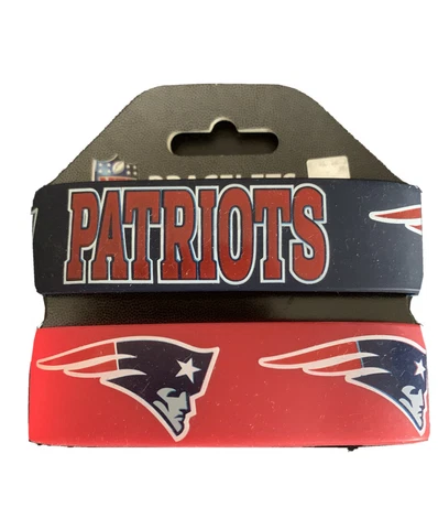 Rubber Wristband Bracelet Set Of 2 New England Patriots Cover