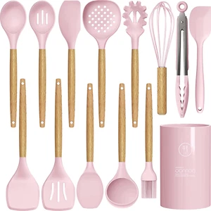 14 Pcs Silicone Cooking Utensils Kitchen Utensil Set - 446°F Heat Resistant,Turn - Picture 1 of 11
