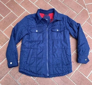 Girls GAP Navy Quilted JACKET Lined  Size M - Picture 1 of 9