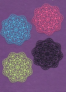 Tarjetas de álbum de recortes troquelados DOILY FANCY # 3 - Imagen 1 de 1