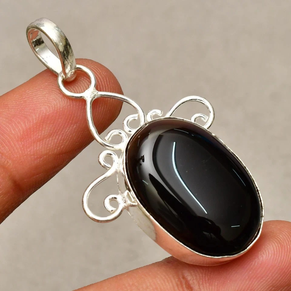 Ciondolo gioiello fatto a mano in argento sterling 925 con pietra preziosa on... - Immagine 1 di 4