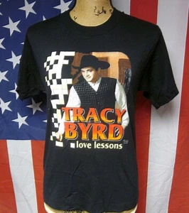 TRACY BYRD Love Lessons country tour T shirt youth lrg tee cowboy music 1995 - Picture 1 of 3