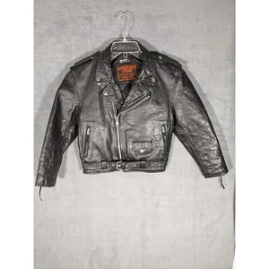 Antler Creek Leather Boys Motorcycle Jacket size 4XL - Picture 1 of 12