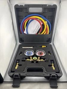 Lichamp, R22, R32, R404, R410 AC Gauges, Diagnostic Manifold Gauge Set, - Bild 1 von 6