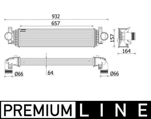 Intercooler Mahle Turbo Compatible Con Ford C-Max Focus Grand Kuga | CI - Imagen 1 de 1