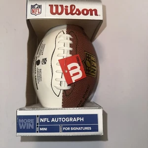 NFL Logo Autograph White Panel Small Game Football by Wilson - Picture 1 of 6