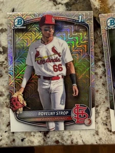 Bowman Chrome Mega Mojo 2025 primera tarjeta Cardinals Royelny Strop #BCP-221 - Imagen 1 de 1