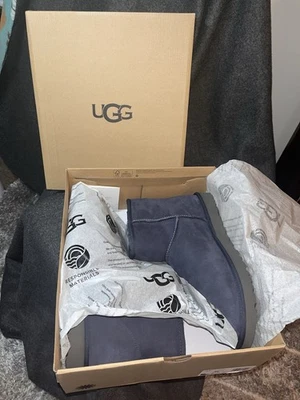UGG Classic Mini II Size 12 Womens  Evening Blue New In Box - Image 1 of 4