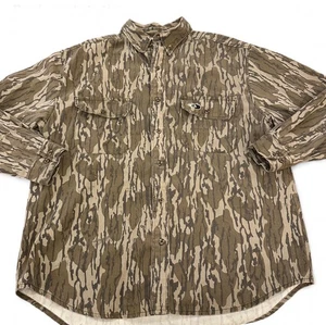 Vtg Mossy Oak Bottomland Camo Shirt Mens Large Button Up Long Sleeve Hunting - Picture 1 of 6