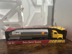Vintage 1980's Ertl Pressed Steel Super Tanker Truck Shell Gasoline Original Box - Picture 1 of 14
