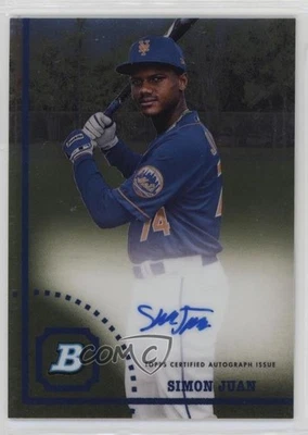 2022 Bowman Heritage Chrome Prospect Auto Simon Juan #CPA-SJ Auto - Image 1 of 2