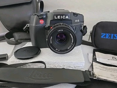 Cámara SLR LEICA R8 35 mm 10081 con lente SUMMICRON-R 1:2/50 mm E 55 11215 limpia  Foto 1 de 4