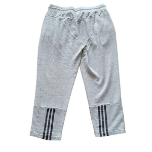 Adidas Loose Fit Mid Rise Sweatpants Womens Large Gray Triple Stripe Drawstring - Bild 1 von 15