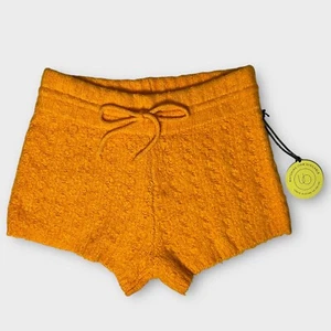 Urban Outfitters Out From Under Adeline Orange Knitted Sweater Shorts Size L - Picture 1 of 8