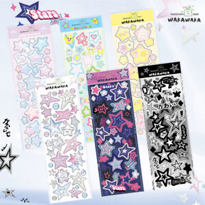 Colorful Star Pattern DIY Scrapbooking Stickers Kpop Idol Photo Card Decoration