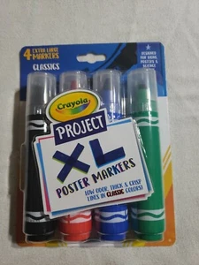 Marcadores de póster Crayola XL surtidos colores clásicos escuela 4 quilates aula en el hogar - Imagen 1 de 6