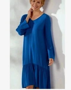 Soft Environment Mirabella marokkanisches blaues entspanntes Damenkleid Gr. L neu mit Etikett $ 79,95 - Bild 1 von 9