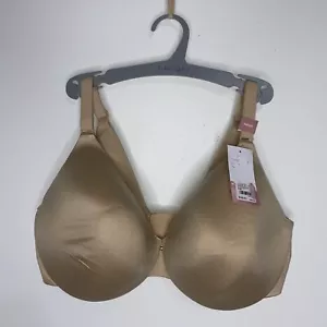 Nuovo reggiseno Cacique copertura completa 38 DDD beige sottofilo imbottito schienale levigante - Foto 1 di 8