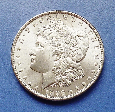 1896-P U.S. MORGAN SILVER DOLLAR ~ UNCIRCULATED CONDITION Cover